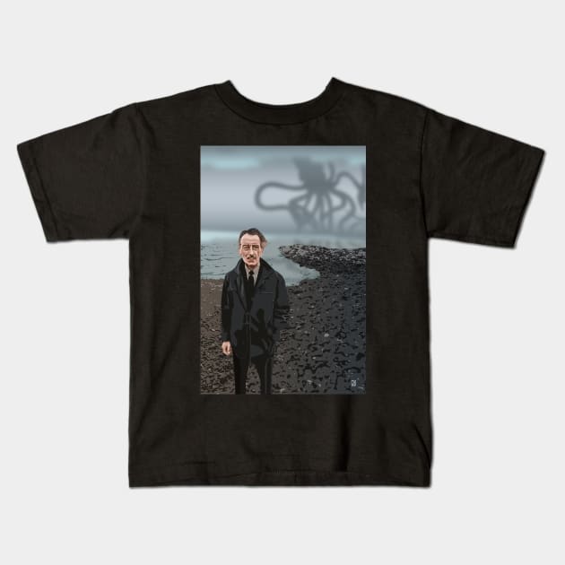 The Beach at Innsmouth Kids T-Shirt by HendricksonDraw